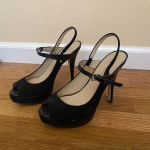 Elegant Black Slingback Heels